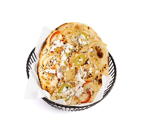 Naan sa lukom, sirom i paprikom
